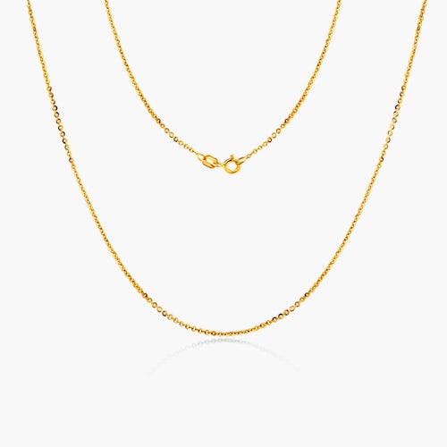 Łańcuszek Savicki 1mm: złoty 585, rolo